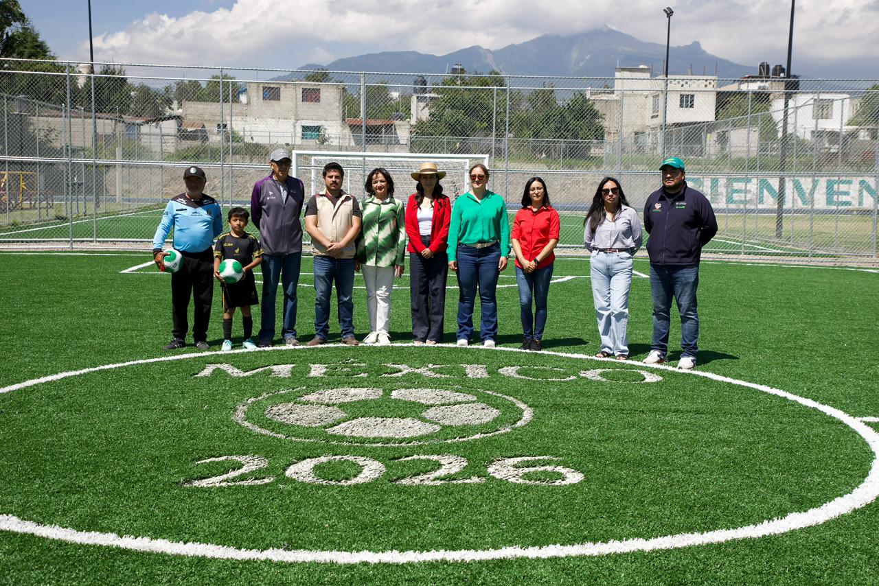 Resultado de la gestión de Chava Santos: Huamantla estrena dos nuevas canchas de Futbol 5